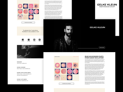 Webdesign Concept - Eelke kleijn black clean concept design dj landing landingpage minimal music redesign responsive simple ui ux web webdesign website white