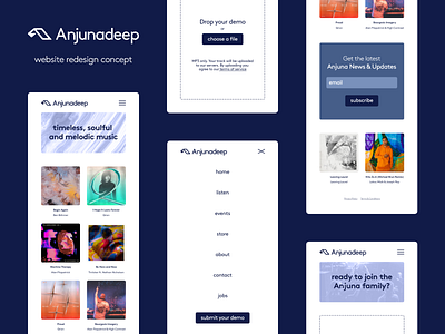 Webdesign Concept - Anjunadeep Mobile