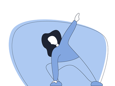 Yoga flat illustration yoga