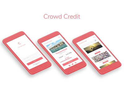 CrowdCredit app credit crowd design interface iphone mockup ui ui design ux web design website