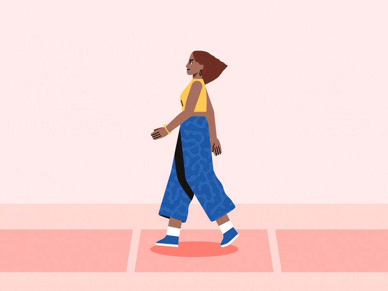 Girl walking by Alberto Pozo on Dribbble