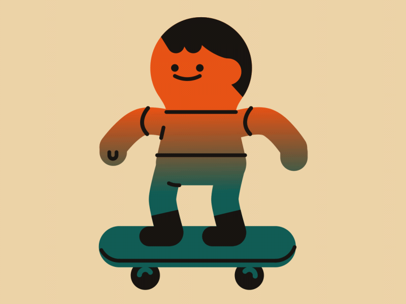 skater boy animation illustration motion motion design motion graphics skater vector