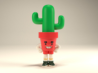 Cactus 3D cinema4d modelling toy toy design