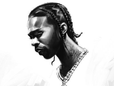 Pop Smoke illustration musician portrait rap rapper