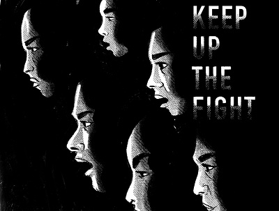 Keep Up The Fight black and white design drawing illustration illustration art pen pen and ink people protest