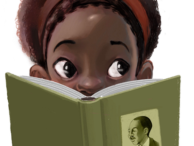 Mary at the Library character childrens book illustration concept art illustration library picture book reading