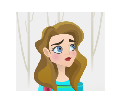 She! character design illustration minimal profile vector