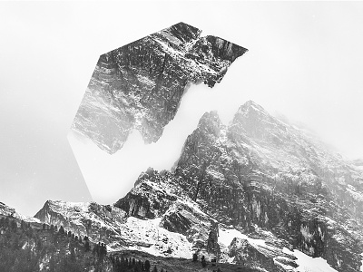 Snowy mountain - Geometric landscapes