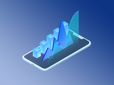 X charts charts illustration iphone x iphonex isometric isometric illustration line chart phone square chart