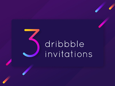 3 invites dribbble dribbble-invitation invitation invites
