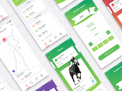 Horse Racing App design designapp horse horseracing ui ui ux ui ux design