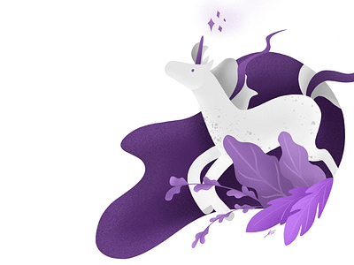 Purple unicorn drawing illustration procreate purple uiux unicorn