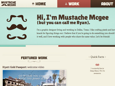 New Website mustache portfolio rebrand web website