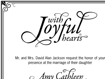 Wedding Invite letterpress print type typography wedding