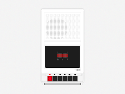 Cassette Player design flat illustration minimalism
