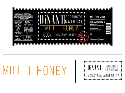 Dinant Creamed Honey Label art direction branding graphicdesign labeldesign logotype