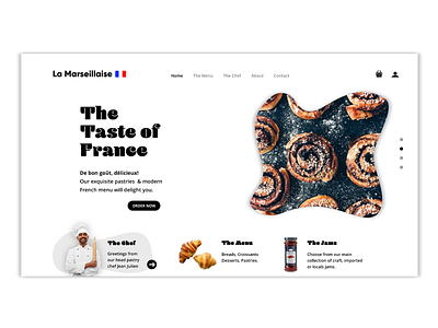 La Marseillaise Concept Hero Page art direction branding design foodie graphic design ui ux