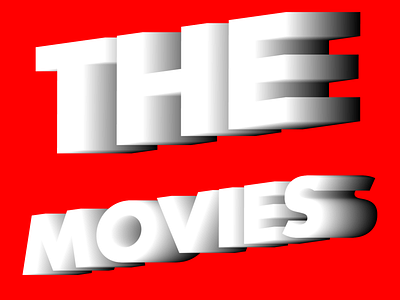 The Movies 3d typography art direction artdirection design flat futura graphic design illustration isometric symetry typography