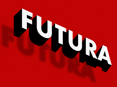 Futura 3d art direction conceptual design flat futura graphic design illustration typo typography vector