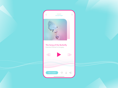 Music App android app art blue butterfly ios app mobile mobile app design music music app music player pink player playful ui uidesign uiux ux uxdesign vision