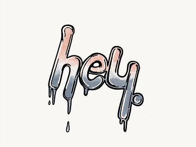 hello (dribbble) world adobe adobe sketch brush digital fluid hand drawn illustration lettering type