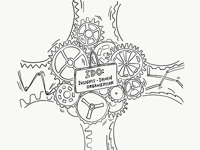 Gear Machinery Metaphor adobe adobe draw business cartoon digital illustration sketch vector
