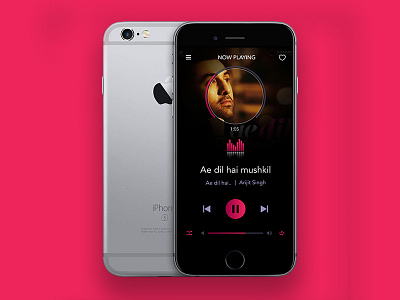 Music Player Concept dailyui design dribbble iphone minimal mobile player ui uidesign uitrends ux web