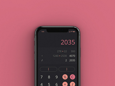 Daily UI 004 - Calculator app calculator daily ui daily ui 004 daily ui challenge design iphone x mobile ux