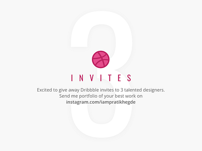 3 Dribbble Invites