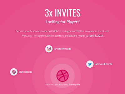 3x Dribbble Invites