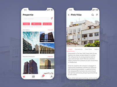 Property Listing App concept app design house search iphone x list minimal mobile property listing real estate ui user interface ux
