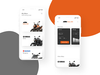 Bike Management App app dailyui ios minimal mobile responsive ui uidesign uiux userinterface ux uxdesign