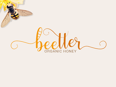 Logo Beetter branding honey logo design organic