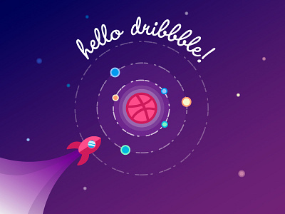 Hello Dribbble! dribbble firstshot hello planets space thanks