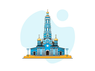 The Church @arthur osipov architecture building church illustration russia