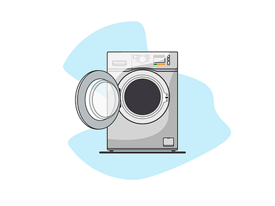 Washer appliances circle clean design flat graphic illustration minimalism simple washer