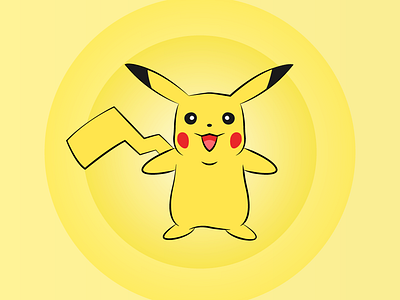 Picachu dribbble illustrator inspiration pica picachu pokemon yellow