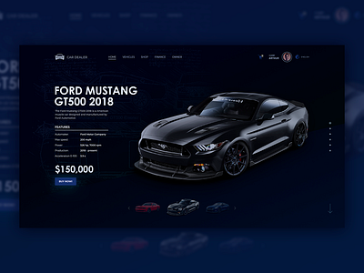 Ford Mustang GT500 (2018) - Concept Landing Page