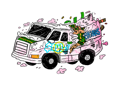 Buss Down Brinx! illustration illustrator ipad money procreate sketch