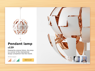 Lamp Product Page daily ui lighting product shopping