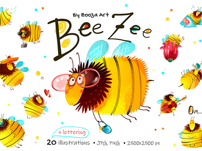 Bee Zee - character illustrations