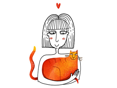 St.Valentine animal avatar cat cats clipart girl character illustration illustrations love stickers valentine valentinesday zooza