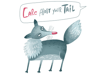 Tail animal clipart cute fun illustration prints stickers tail zooza