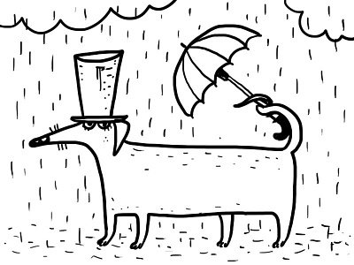 Rain dog rain sausage weather