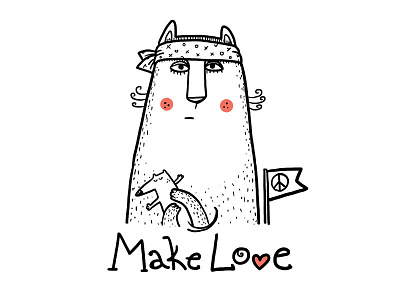 Love cat creator love print