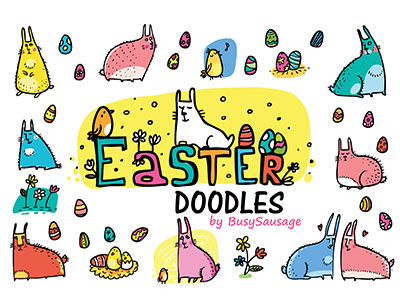 Easter Doodles doodles easter rabbits