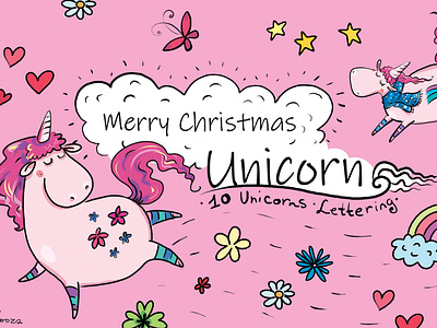 Christmas Unicorn christian design christmas love bug merrychristmas new year prints unicorn zooza