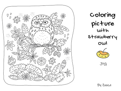 coloring owl coloring page illustration owl owls zooza