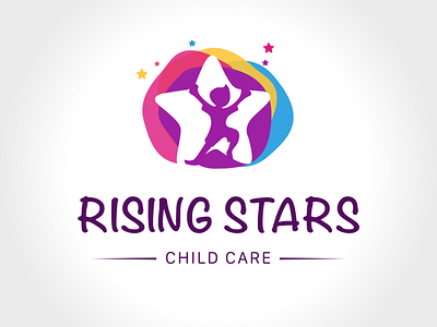 rising stars branding chattanooga child care childcare childrens illustration digital art illustration kids logo logodesign logotype rebranding