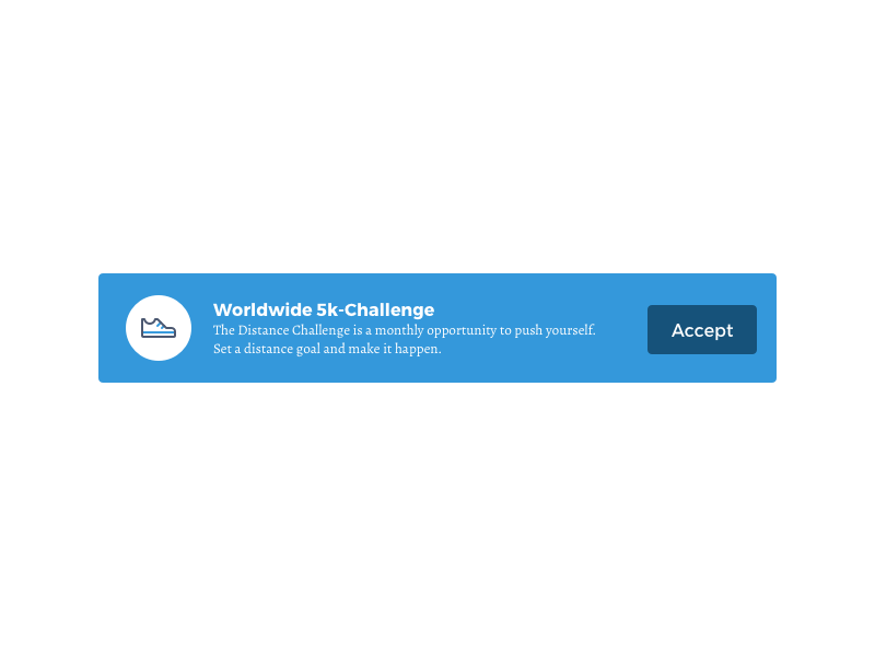 Notification: Accept Challenge interaction button ux ui notification banner accept sports challenge